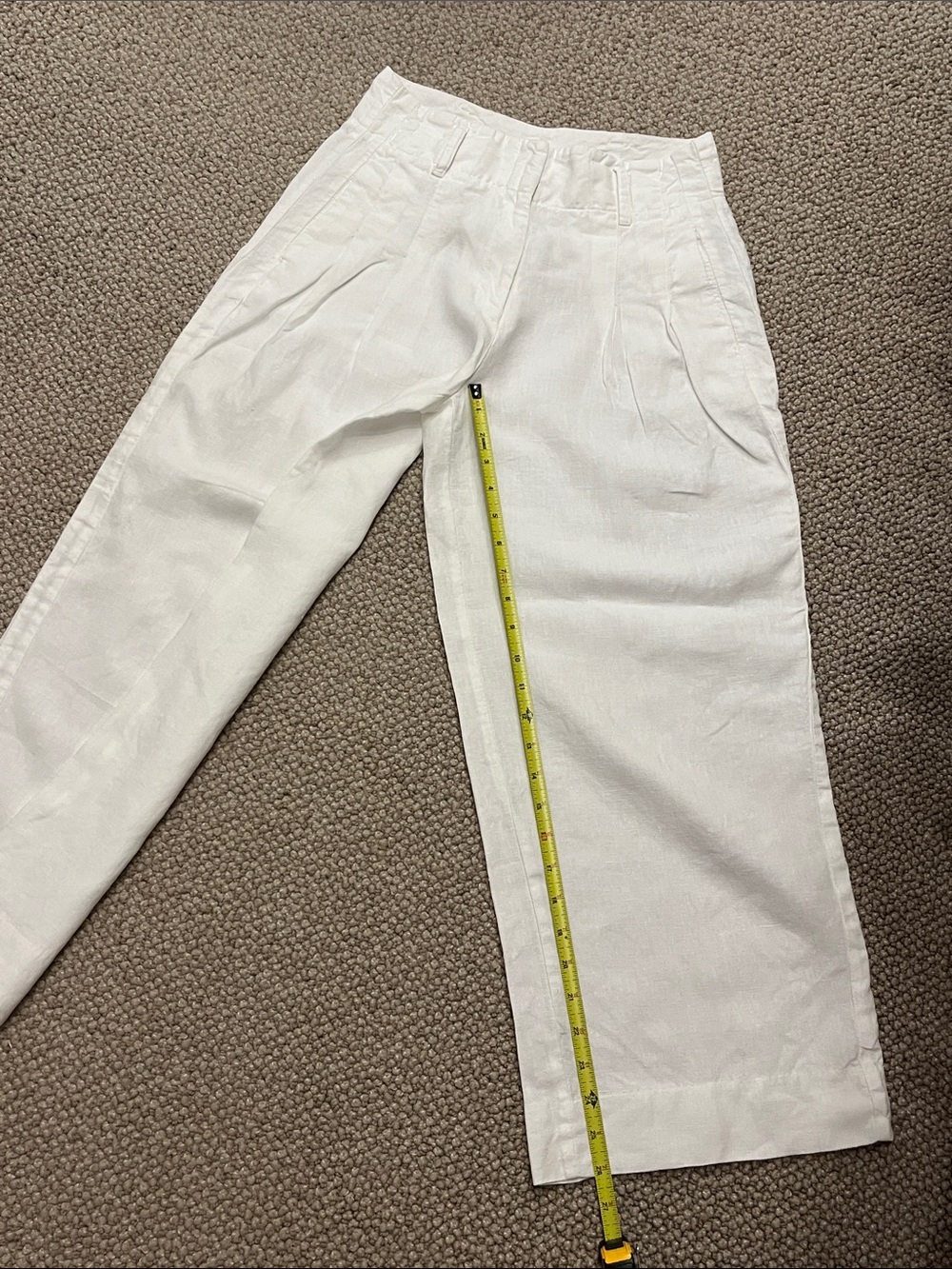 Chico’s Wide-Leg 100% Linen Pants in White - Picture 9 of 13